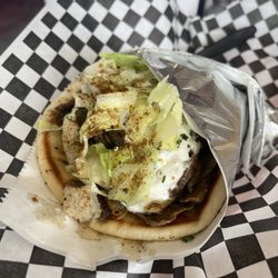 Cafe Saffron - 6/9/23 Beef shawarma sandwich