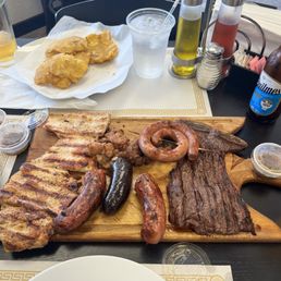 a variety of food on a table a variety of food on a table