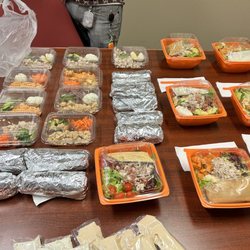 Salads and wraps. We tried a variety today. Everything so fresh and taste so good.
