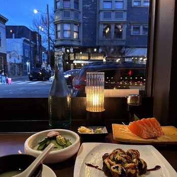 Domo - Cucumber Sunomono salmon Sake Sashimi - Sushi Bars Near Me - San Francisco, California Domo - Cucumber Sunomono salmon Sake Sashimi - Sushi Bars Near Me - San Francisco, California