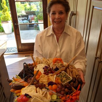 P'Nosh Catering - Bobbi with a Mezza Platter, Yummy!! - Caterers Near Me P'Nosh Catering - Bobbi with a Mezza Platter, Yummy!! - Caterers Near Me