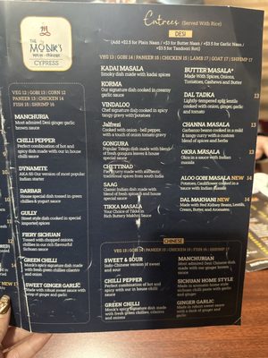 Menu photo 3 Monks Indian Bistro Cypress, TX Menu photo 3 Monks Indian Bistro Cypress, TX