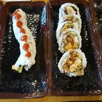 Sushi Junai 2 - Left to right: Cucumber passion roll (no rice), spider roll, Mexican roll and sure name of last roll lol - Sushi Bars Near Me - Austin, Texas Sushi Junai 2 - Left to right: Cucumber passion roll (no rice), spider roll, Mexican roll and sure name of last roll lol - Sushi Bars Near Me - Austin, Texas
