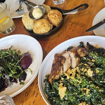 Farmstead At Long Meadow Ranch - Biscuits , a kale salad, and a beet salad - American Near Me - Saint Helena, California
