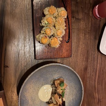 Uchiko Austin - P P-38 and shima aji with browned butter and parsnips - Sushi Bars Near Me - Austin, Texas Uchiko Austin - P P-38 and shima aji with browned butter and parsnips - Sushi Bars Near Me - Austin, Texas