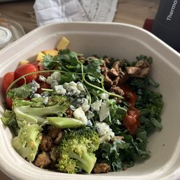 The food is good but they really skimp on portion. This is. $14 salad and they fill about 2/3 of an already small bowl...