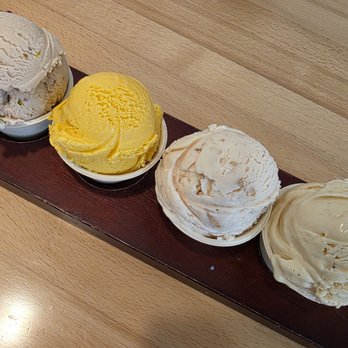 Pints of Joy - Flight - Malai kulfi, rose kaju Katli/cashew fudge, Alphonso mango, rose pistachio - Ice Cream & Frozen Yogurt Near Me - Sunnyvale, California Pints of Joy - Flight - Malai kulfi, rose kaju Katli/cashew fudge, Alphonso mango, rose pistachio - Ice Cream & Frozen Yogurt Near Me - Sunnyvale, California