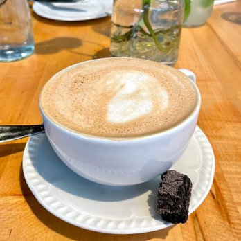 Terrain Cafe - Devon - Blackberry white mocha latte (with almond milk) - New American Near Me - Devon, Pennsylvania