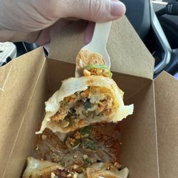 Delmar Farmers Market - Inside the dumplings were loaded with yummies.