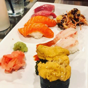 Chiyo Sushi - Sweet Shrimp (Ama Ebi) with Head Sea Urchin Tuna Belly  Salmon - Japanese Near Me - Baltimore, Maryland