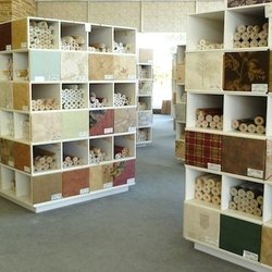 For the Love of Wallpaper - A small section of our 7,000 square foot Showroom where we have over 4000 wallpaper and border patterns. Specializing in vintage wallpaper.