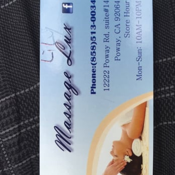 Massage Lux - Business Card - Massage Near Me - Poway, California Massage Lux - Business Card - Massage Near Me - Poway, California