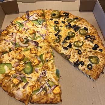 Curry Pizza House San Jose Union Ave - Half and half custom Cheese Pizza - Pizza Near Me - San Jose, California Curry Pizza House San Jose Union Ave - Half and half custom Cheese Pizza - Pizza Near Me - San Jose, California