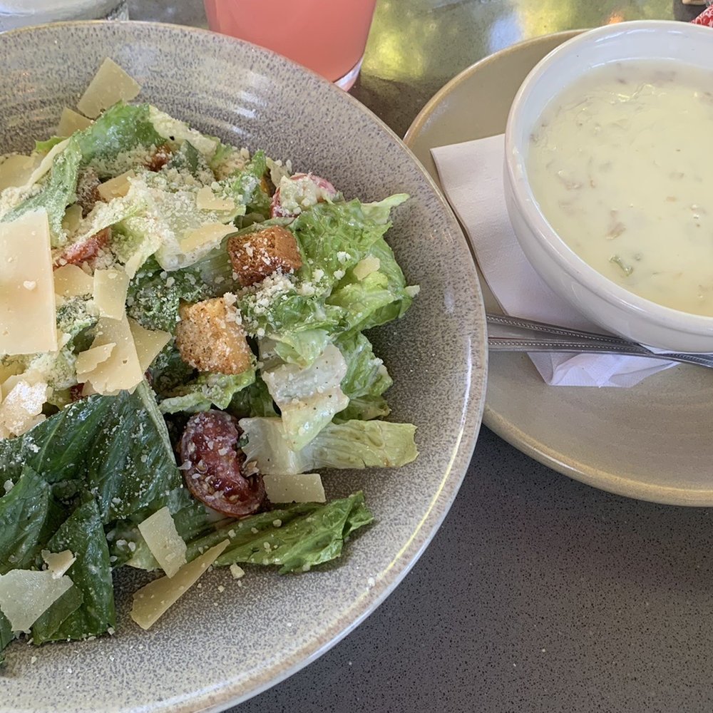 Norm's Place - Bowl of soup and Caesar Salad - American Near Me - Danville, California