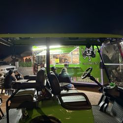 Tacos Cuax - Riding home on the Golf Cart and had to stop!