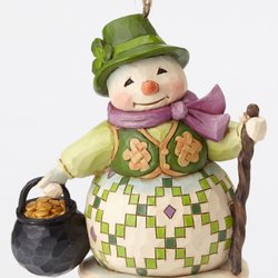 House of Claddagh - Jim Shore Irish Snowman Ornament