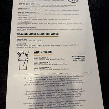 Grace Pizza and Shakes - Menu - Pizza Near Me - Pearland, Texas