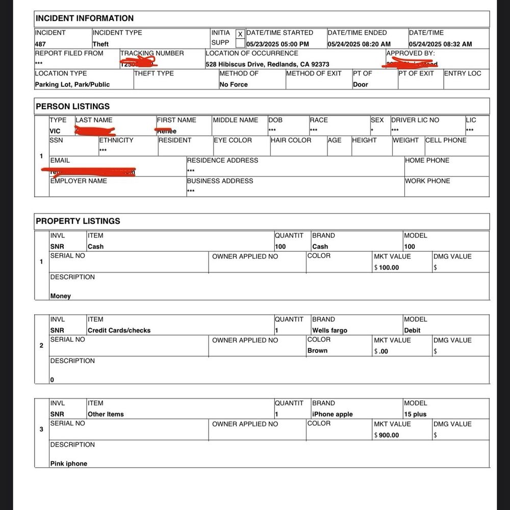 Cypress Villas - Police report when Car was broken into - Apartments Near Me - Redlands, California Cypress Villas - Police report when Car was broken into - Apartments Near Me - Redlands, California