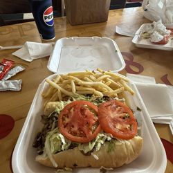 Philly Steak and Lemonade - Philly sandwich.