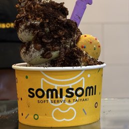 Matcha & Black Sesame soft serve Matcha & Black Sesame soft serve