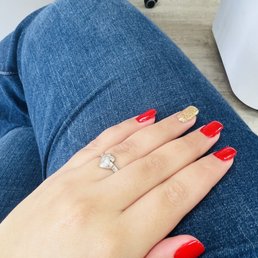 Happy with the services and specially with these beautiful nails Happy with the services and specially with these beautiful nails