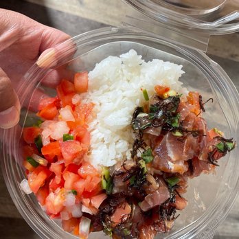 The Fish Express - Small bowl w/ Ahi Limu Kohu Poke, side lomi salmon, $13.99 + $0.60 (topping) - Hawaiian Near Me - Lihue, Hawaii The Fish Express - Small bowl w/ Ahi Limu Kohu Poke, side lomi salmon, $13.99 + $0.60 (topping) - Hawaiian Near Me - Lihue, Hawaii