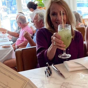 Sails Restaurant - Rita having a special drink - Seafood Near Me - Naples, Florida Sails Restaurant - Rita having a special drink - Seafood Near Me - Naples, Florida