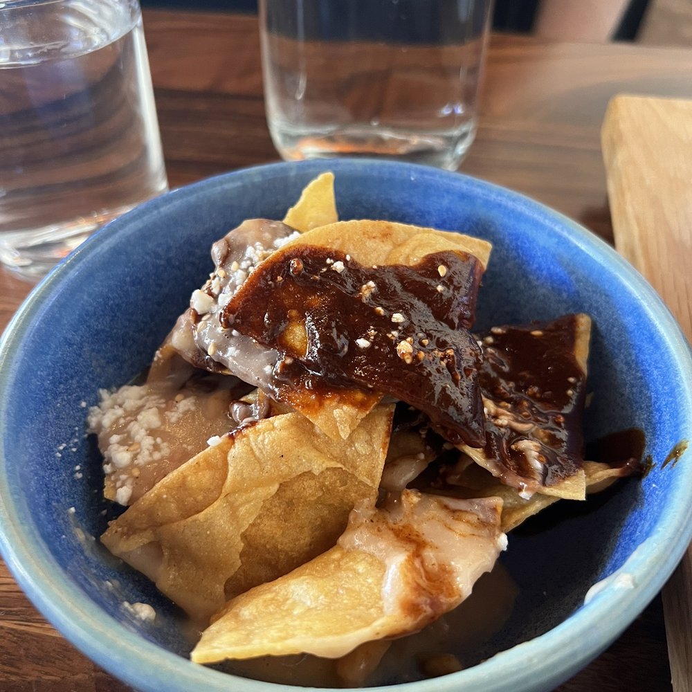 Corazon Comedor - Chips with mole - Mexican Near Me - Santa Barbara, California Corazon Comedor - Chips with mole - Mexican Near Me - Santa Barbara, California