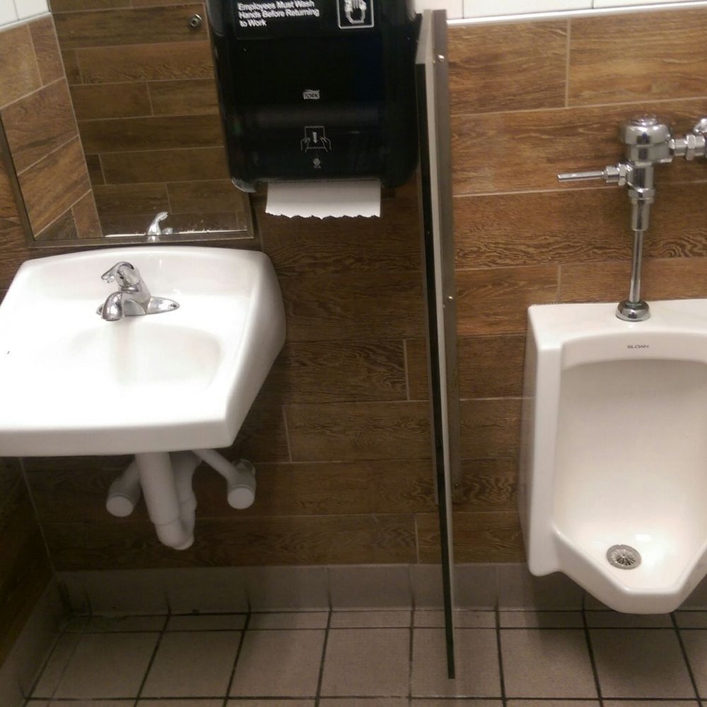 Milo's Hamburgers - Men's room. - Burgers Near Me - Montgomery, Alabama