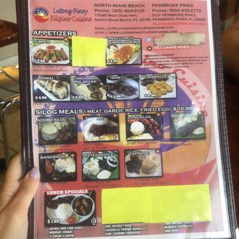 Lutong Pinoy - Menu, part 1. - Filipino Near Me - North Miami Beach, Florida Lutong Pinoy - Menu, part 1. - Filipino Near Me - North Miami Beach, Florida