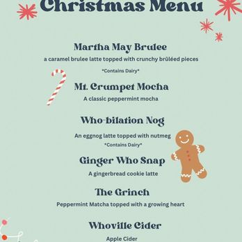Sorella Coffee - Holiday menu - Coffee & Tea Near Me - Monroe, North Carolina