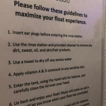Rubicon Float Studio - Rules and guidelines - Float Spa Near Me - Kirkland, Washington