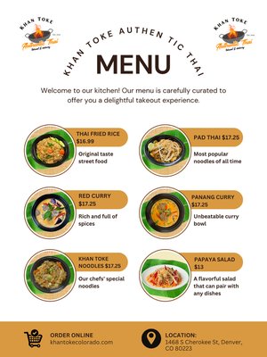 Menu photo 3 Khan Toke Authentic Thai Denver, CO Menu photo 3 Khan Toke Authentic Thai Denver, CO