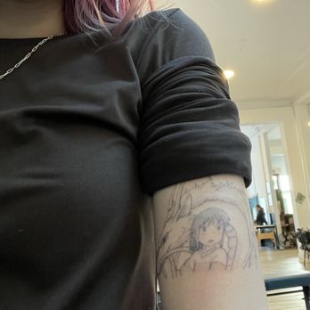 Mirage Tattoo - Spirited Away flash piece done by Kyra! - Tattoo Near Me - San Francisco, California Mirage Tattoo - Spirited Away flash piece done by Kyra! - Tattoo Near Me - San Francisco, California