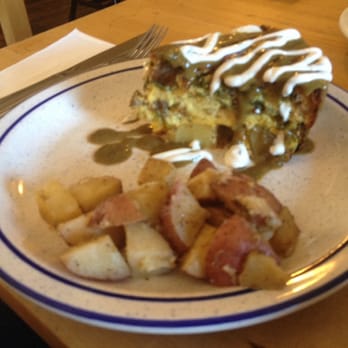 Hangar Cafe - Frittata with pepper sauce. - Breakfast & Brunch Near Me - Seattle, Washington