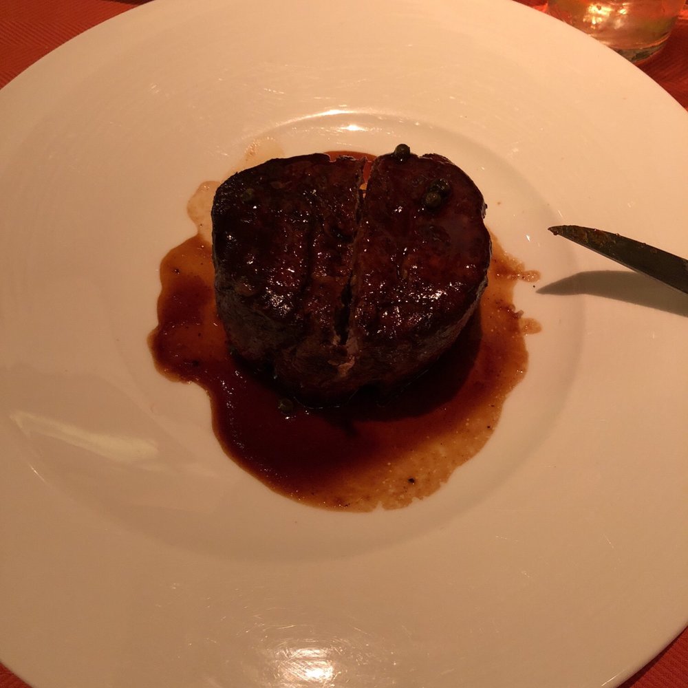 Sinatra - Filet mignon, look like it was pre cook because they served it in less than 5 Minutes after placing the order - Italian Near Me - Las Vegas, Nevada Sinatra - Filet mignon, look like it was pre cook because they served it in less than 5 Minutes after placing the order - Italian Near Me - Las Vegas, Nevada