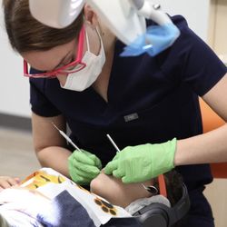 Bitesize Pediatric Dentistry - TV's and Noise cancelling headsets make cleanings comfortable and ease the anxiety that some children feel.