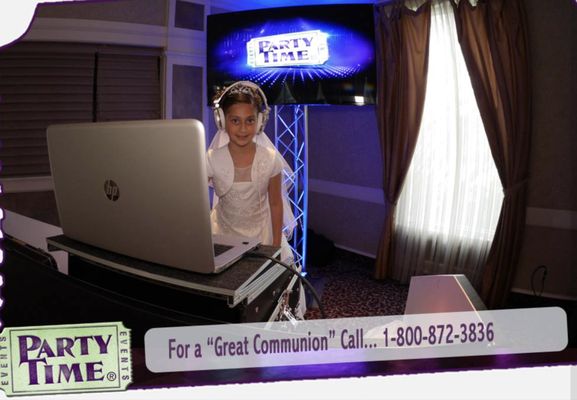 Alyssa's Communion by Party Time Events - Are you planning a Communion?
Do you want it to be... Unforgettable?
For more information on our Award Winning Entertainment, Lighting Concepts and other Event Services call:
1-800-USA-EVENTS (872-3836) Alyssa's Communion by Party Time Events - Are you planning a Communion?
Do you want it to be... Unforgettable?
For more information on our Award Winning Entertainment, Lighting Concepts and other Event Services call:
1-800-USA-EVENTS (872-3836)