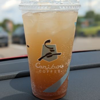Caribou Coffee - Large sparkling peach black tea - Coffee & Tea Near Me - Eagan, Minnesota Caribou Coffee - Large sparkling peach black tea - Coffee & Tea Near Me - Eagan, Minnesota