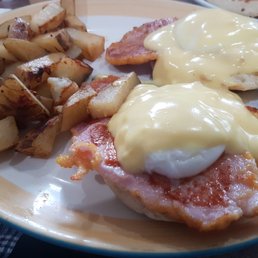 Eggs benedict and potato hash Eggs benedict and potato hash