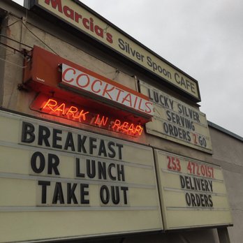 Marcia's Silver Spoon Cafe - Side sign - Breakfast & Brunch Near Me - Tacoma, Washington Marcia's Silver Spoon Cafe - Side sign - Breakfast & Brunch Near Me - Tacoma, Washington