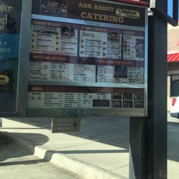 Menu at park and order area