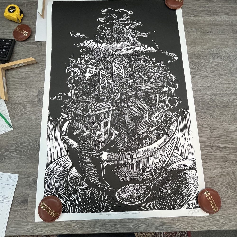 18th Street Framing - Woodcut print - Framing Near Me - Washington, DC, District of Columbia