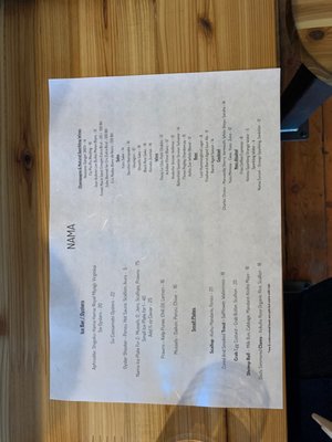 Menu photo 4 Nama Oyster Bar Ashland, OR Menu photo 4 Nama Oyster Bar Ashland, OR