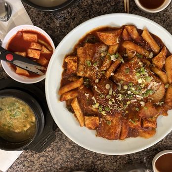 Jang Mo Gip Restaurant - It is galchi(fish) zorim. It is really tasty. It comes with miso soup. It comes with seven delicious korean side dishes. - Korean Near Me - Garden Grove, California Jang Mo Gip Restaurant - It is galchi(fish) zorim. It is really tasty. It comes with miso soup. It comes with seven delicious korean side dishes. - Korean Near Me - Garden Grove, California