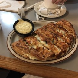 Veggie calzone with alfredo - decent tasting but $15!