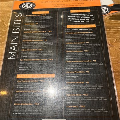 Menu photo 2 Andy Nguyen's Vegetarian Sacramento, CA Menu photo 2 Andy Nguyen's Vegetarian Sacramento, CA