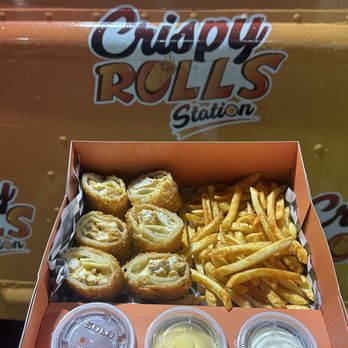 Crispy Rolls Station - deep fried 1. Crispy Chicken Roll Box - Food Trucks Near Me - Houston, Texas