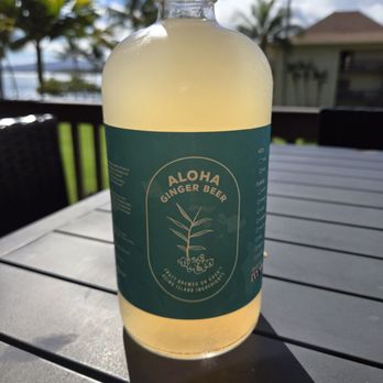 Aloha Ginger Beer - A bottle of their Ginger Beer, filled at the store. - Beverage Store Near Me - Lihue, Hawaii