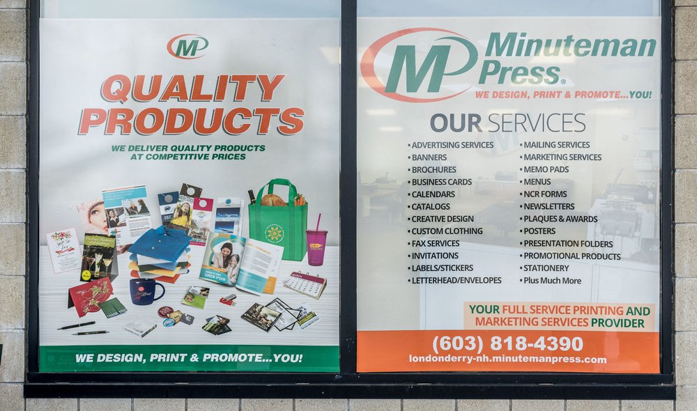 MINUTEMAN PRESS OF LONDONDERRY Updated August 2024 44 Nashua Rd